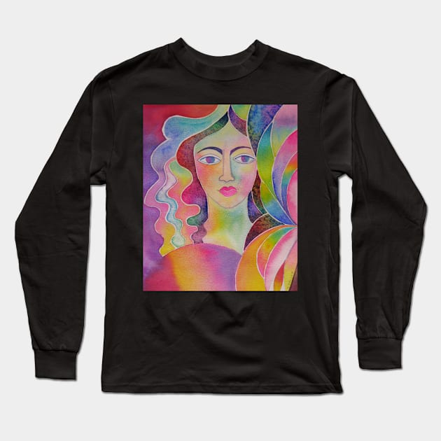 Painted lady Long Sleeve T-Shirt by karincharlotte